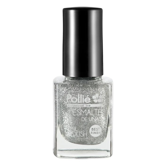 Esmalte Uñas Purpurina Plata 12ml. Ref. 04089
