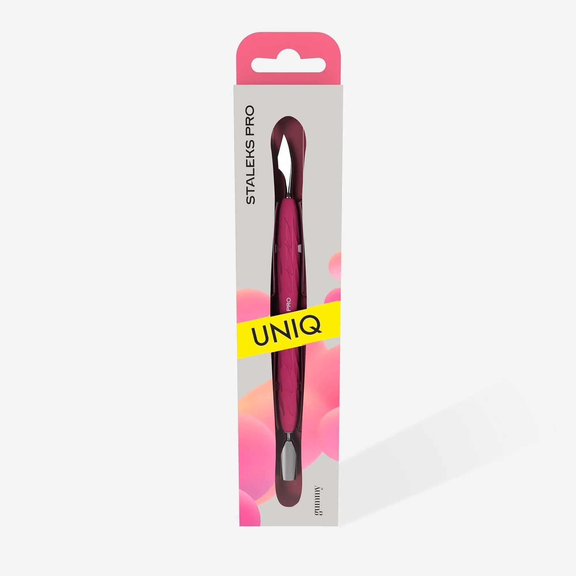 Empujador Staleks con mango de silicona UNIQ 10 TIPO 3