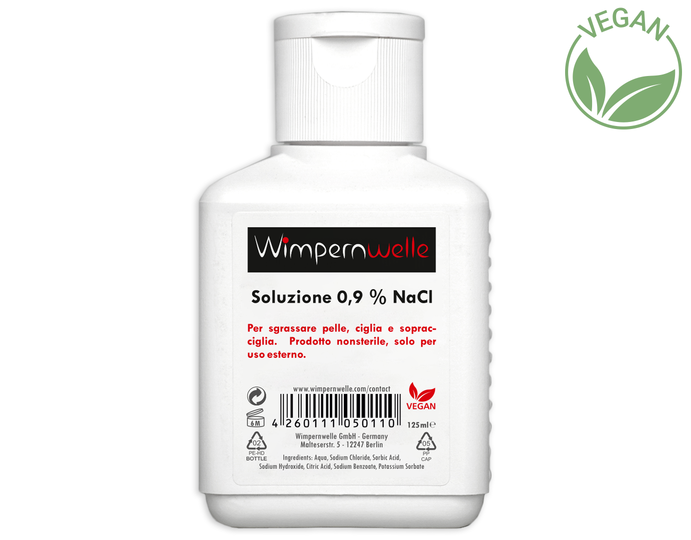 Solución Fisiológica Wimpernwelle 125ml