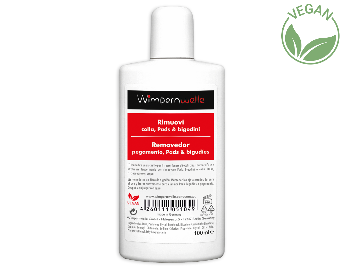 Removedor pegamento & bigudíes Wimpernwelle 100ml