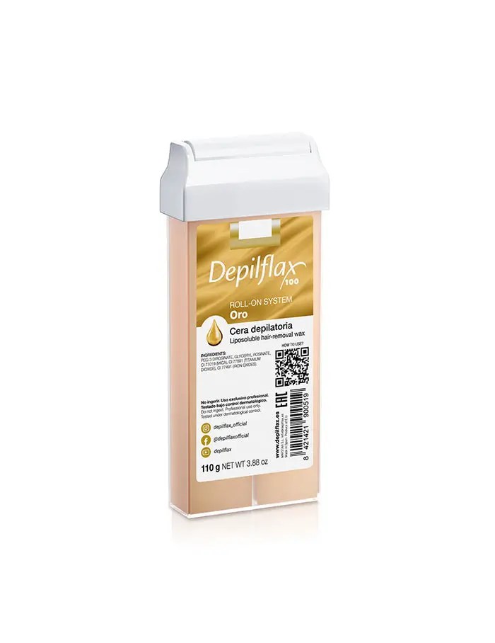 Caja Cera Roll-on DEPILFLAX Oro 110g - 20 unds