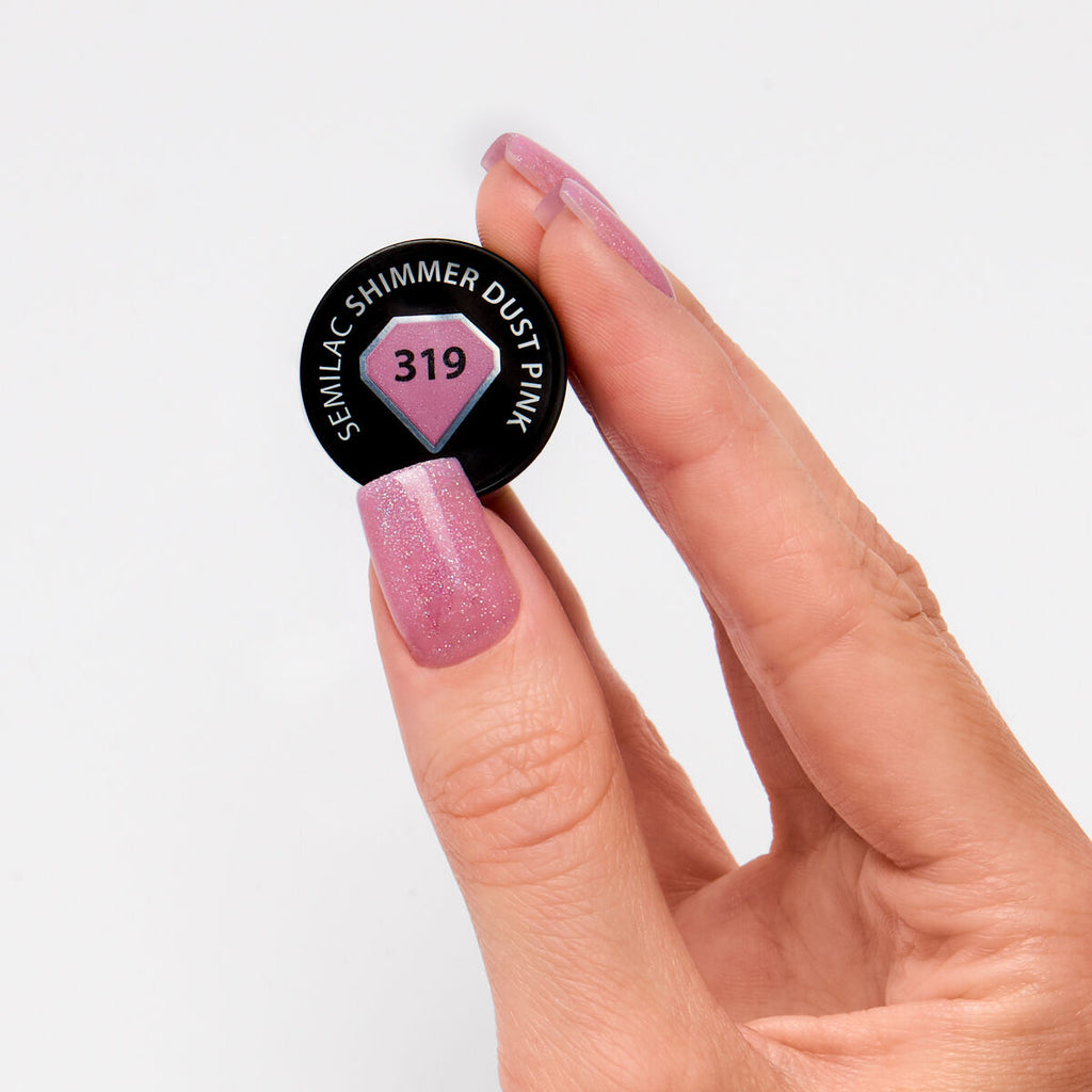 319 Semilac Shimmer Dust Pink 7ml