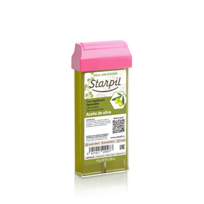 Caja Cera roll-on Starpil Aceite de oliva 110g - 20 unds