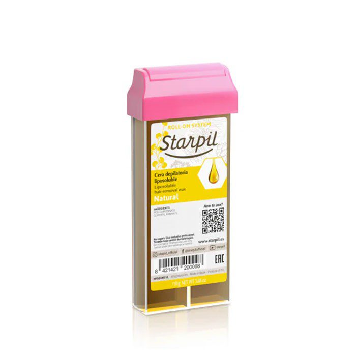 Caja Cera Roll-on Starpil Natural 110g caja - 20 unds