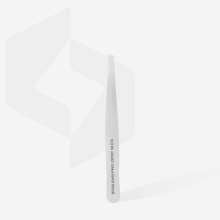Pinza para cejas ancha inclinada EXPERT 10/3