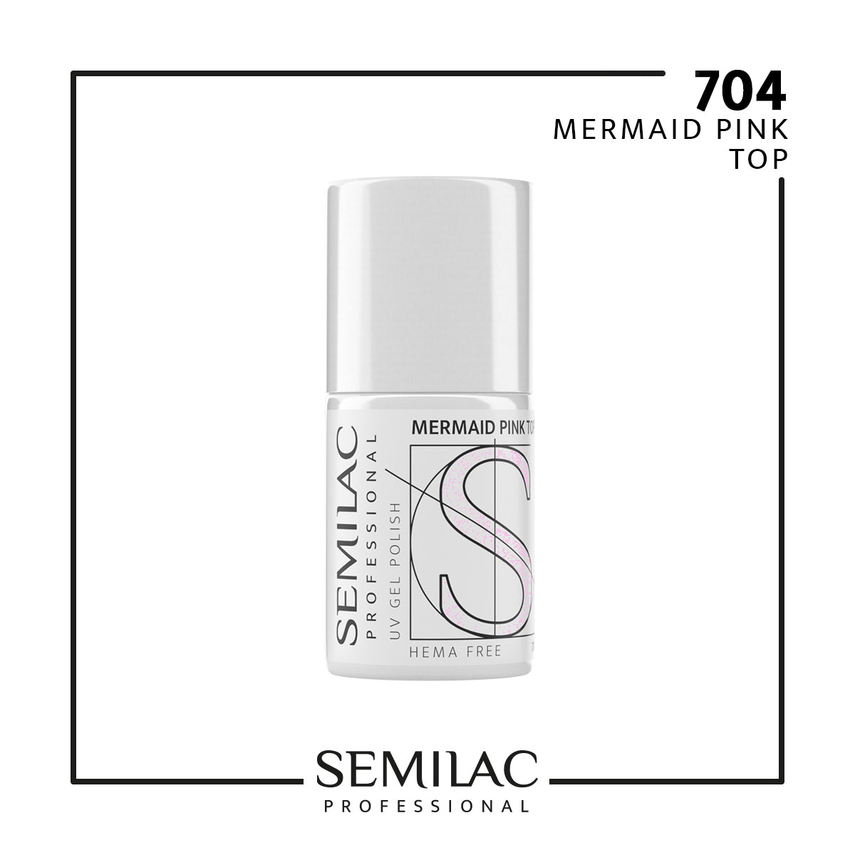 704 Semilac Professional Mermaid Pink Top 11 ml