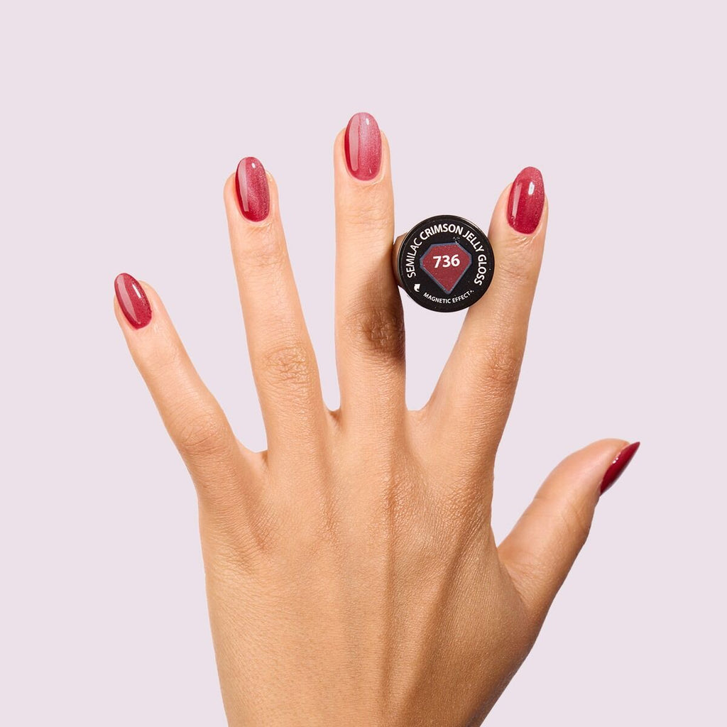 736 Crimson Jelly Gloss Semilac 7 ml
