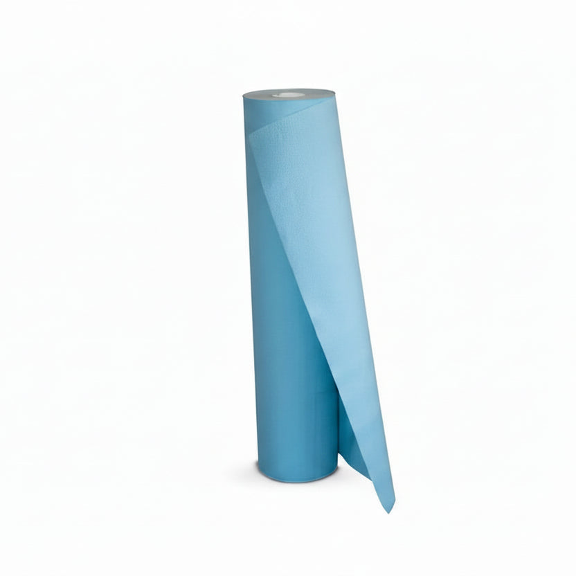 Caja 6 Rollos Camilla Polipropileno Azul 80 m – Ref. 118