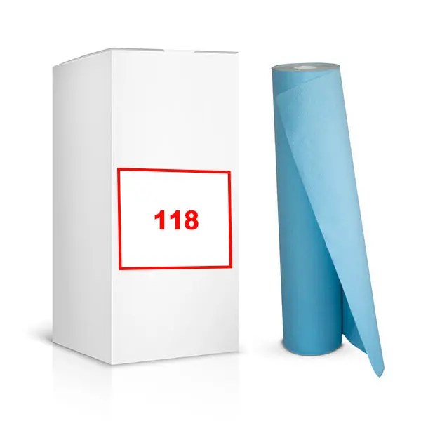 Caja 6 Rollos Camilla Polipropileno Azul 80 m – Ref. 118