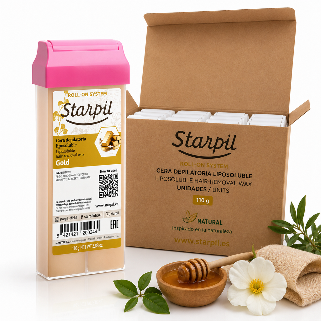 Caja Cera Roll-on Starpil Oro 110g - 20 unds