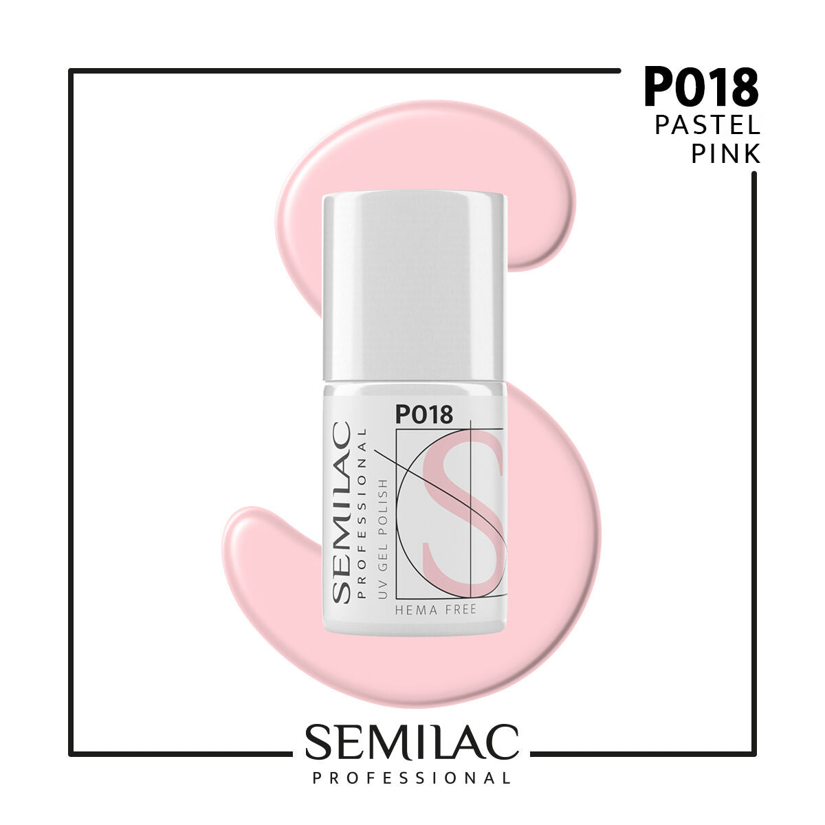 P018 Semilac Professional Pastel Pink 7ml