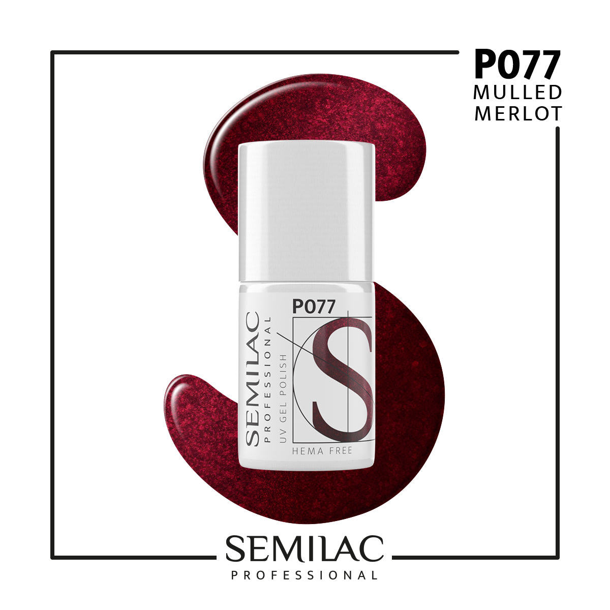 P077 Semilac Professional Mulled Merlot 7ml