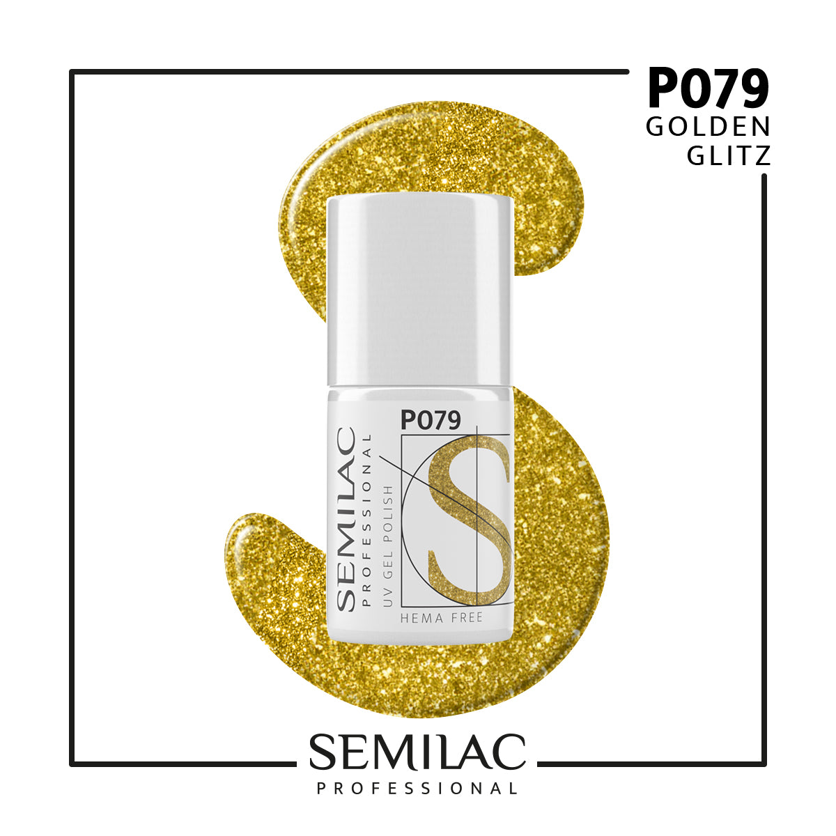P079 Semilac Professional Golden Glitz 7ml