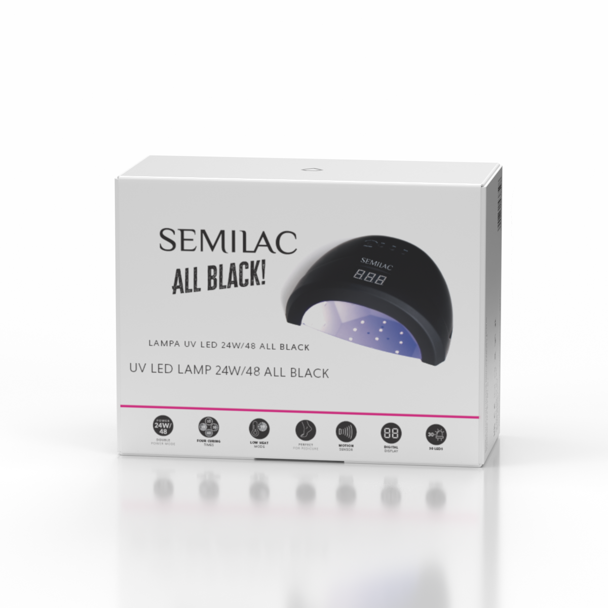 LAMPARA UV LED 24/48W ALL BLACK