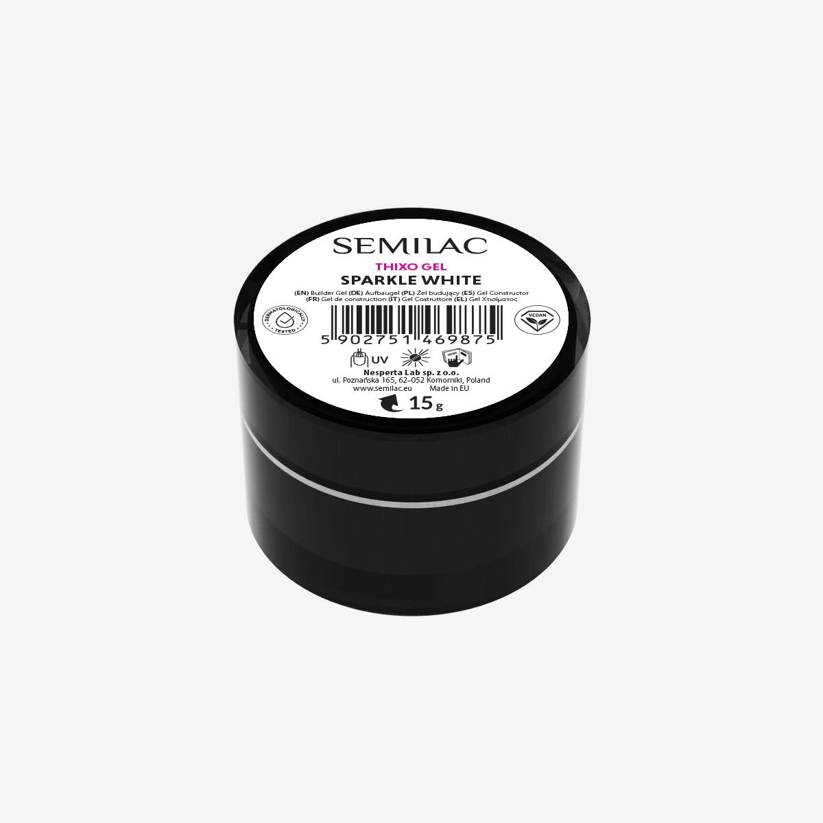 Gel Semilac Thixo Sparkle White 15 g