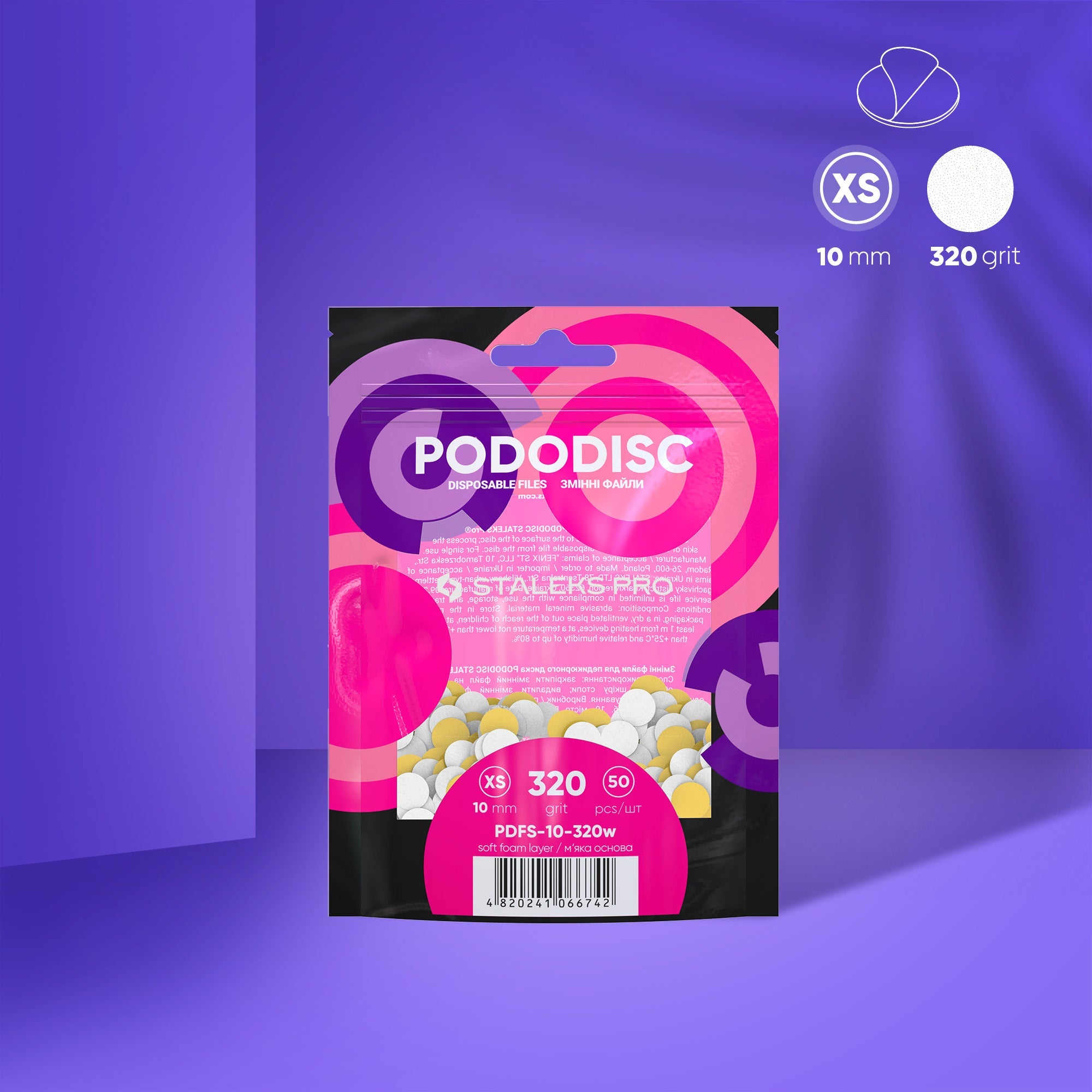 Recambio Pododisc blancas con Espuma Staleks  XS - 50 uds