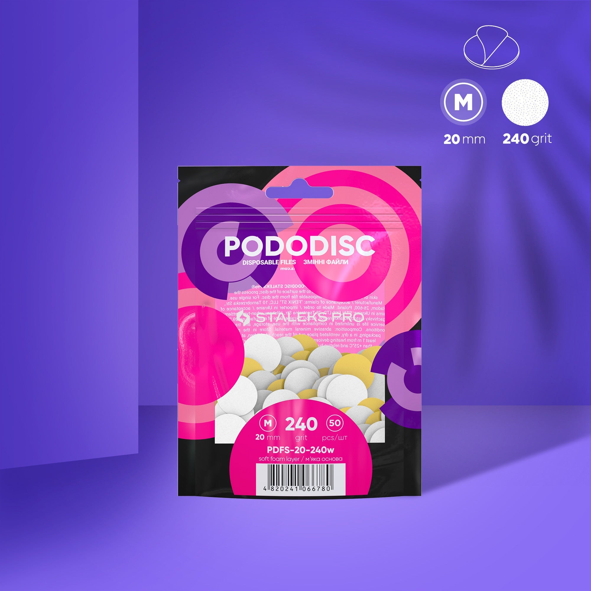Recambio Pododisc blancas con Espuma Staleks  S - 50 uds