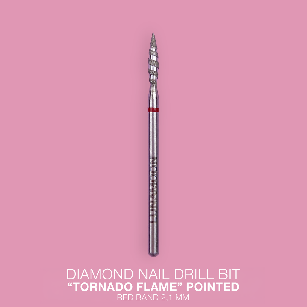 Fresa Diamantada LunaMoon "Llama Tornado" Roja - 2,1 mm