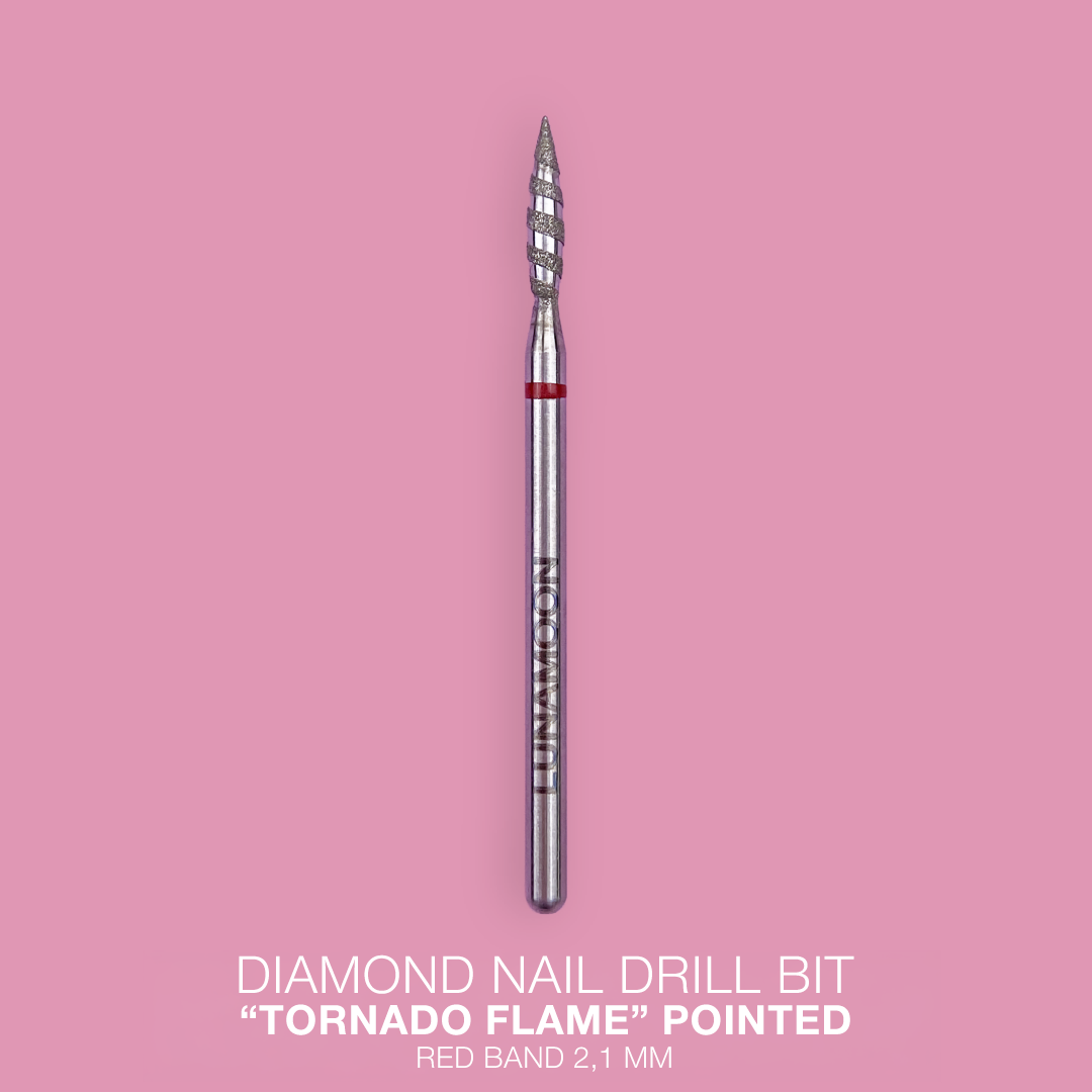 Fresa Diamantada LunaMoon "Llama Tornado" Roja - 2,1 mm
