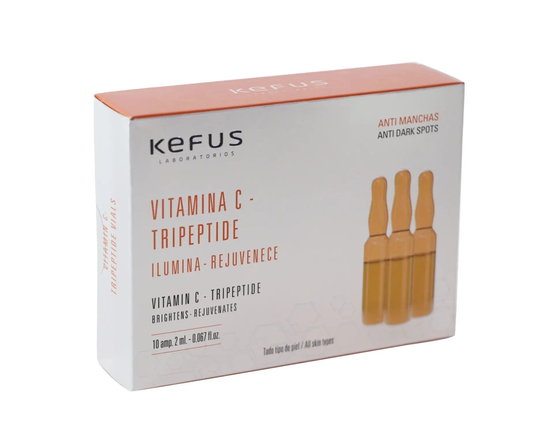 Ampollas Faciales Vitamina C luminosidad Kefus 10 unds