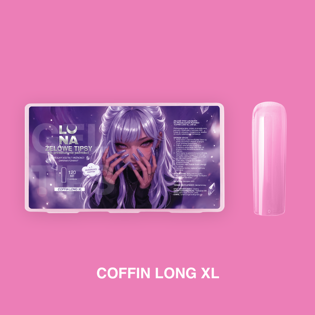 TIPS GEL COFFING LONG XL LUNAMOON 240 pcs