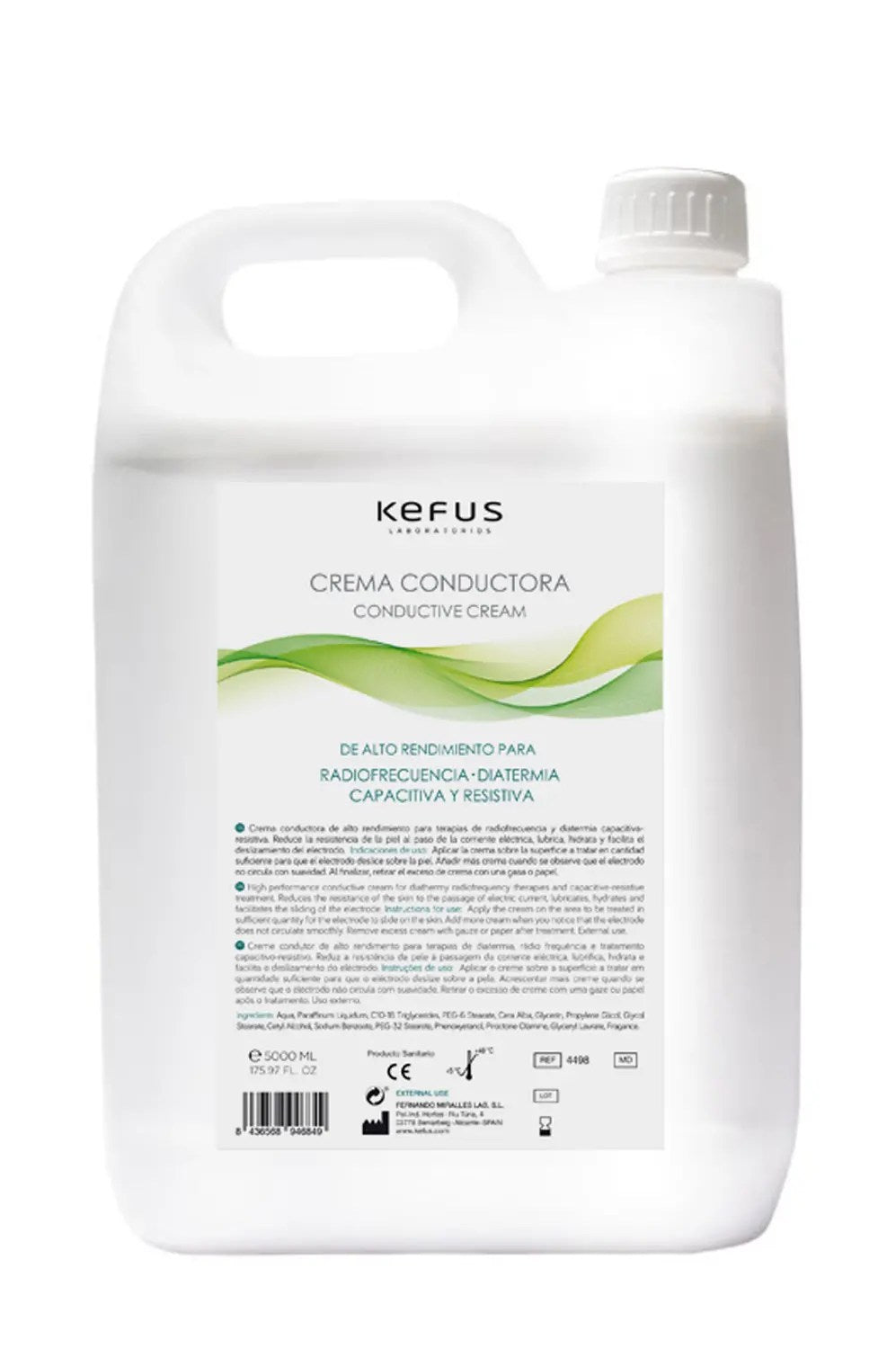 Crema Conductora Radiofrecuencia Hidratante Kefus 5000 ml