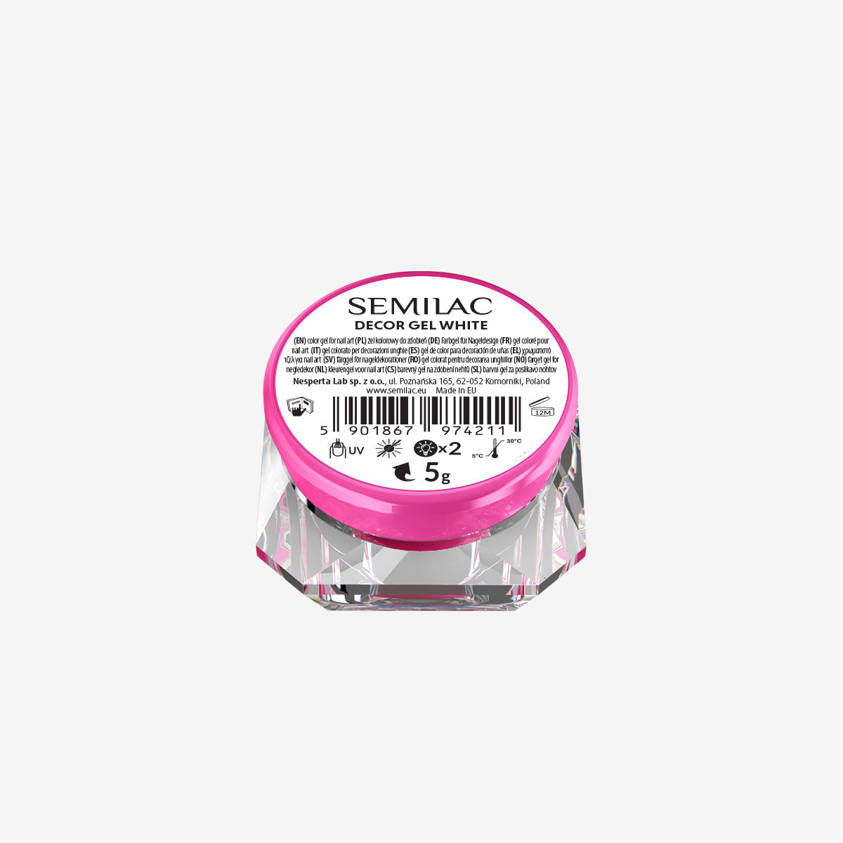 Decor Gel White Semilac 5g