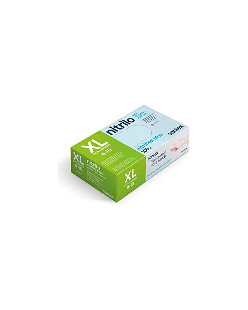 GUANTES NITRILO NITRIFLEX AZUL XL - 100 unidades