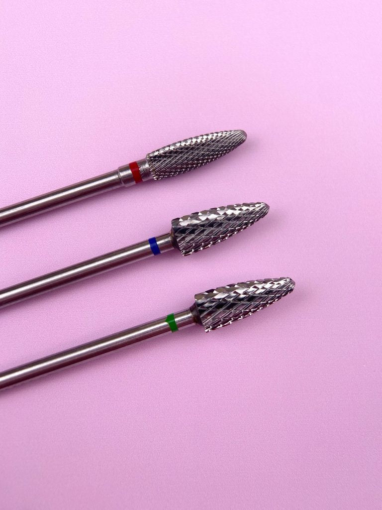 Fresa de Carburo LunaMoon "Maíz" Fina Roja (L - Zurdos) - 4,0 mm