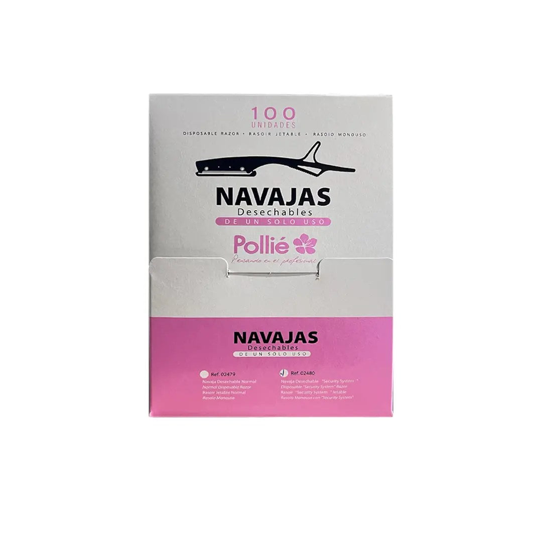 Caja 100 unds navajas desechables con Protector Pollié