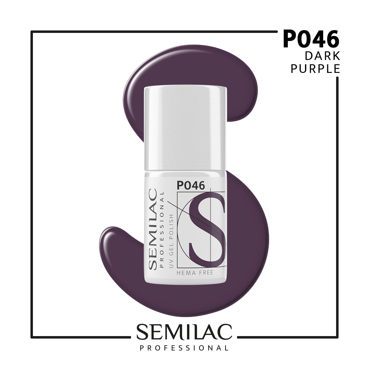 P046 Semilac Professional Dark Purple 7ml