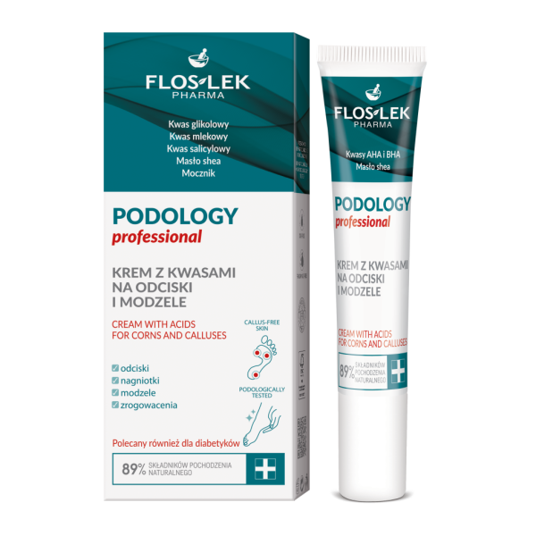 FLOSLEK PODOLOGY Professional Cream with Acids for Corns and Calluses 15 ml