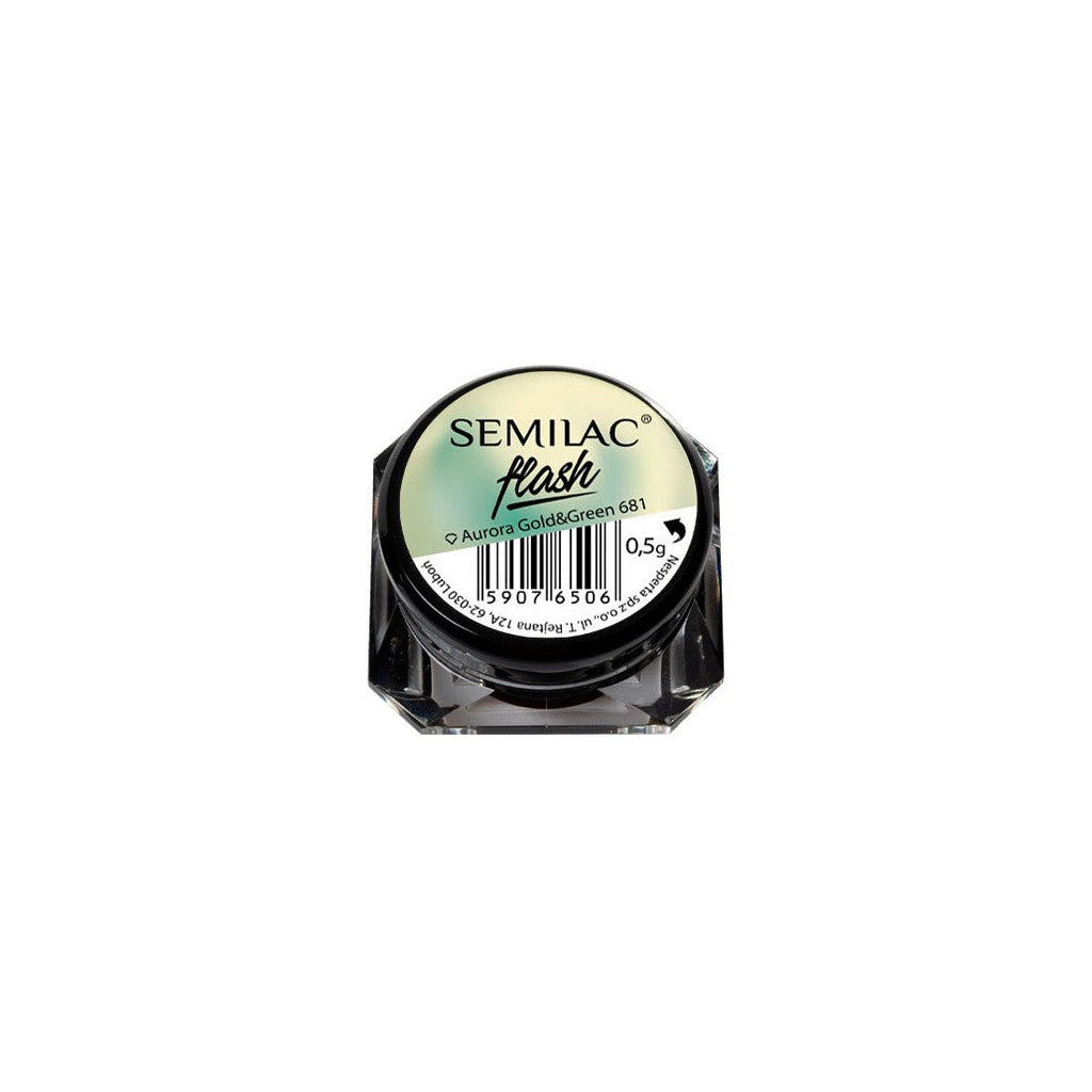 681 Semilac Aurora Gold & Green 0,5g