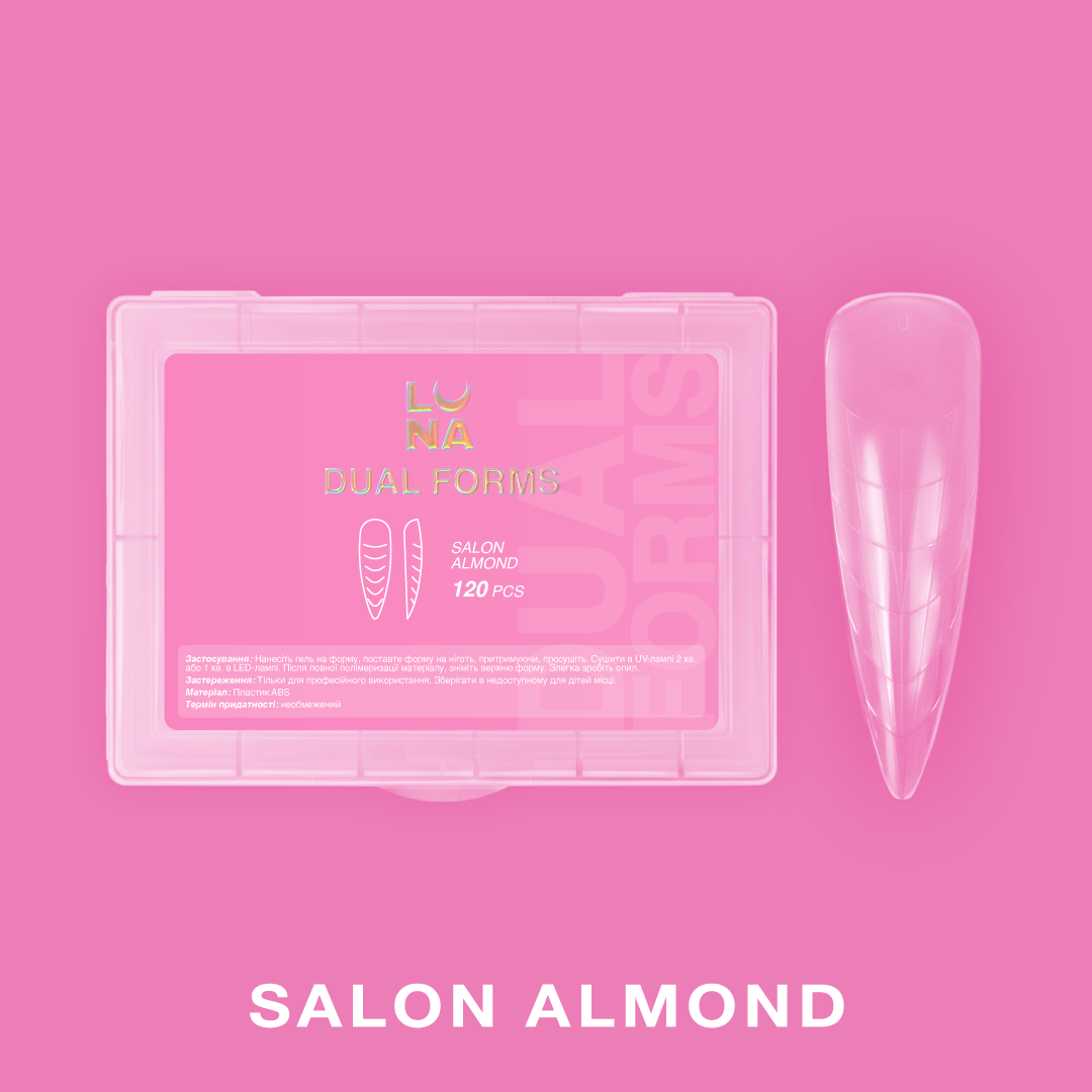 Dual NAil Forms Salon Almond LunaMoon 120 pcs