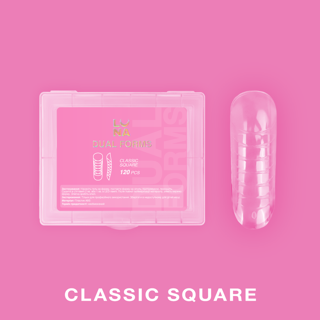 Dual NAil Forms Classic Salon Square LunaMoon 120 pcs