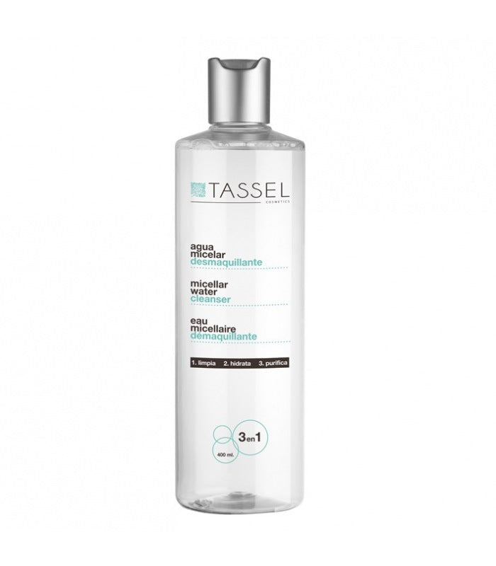 Agua micelar desmaquillante 3 en 1 tassel 400ml